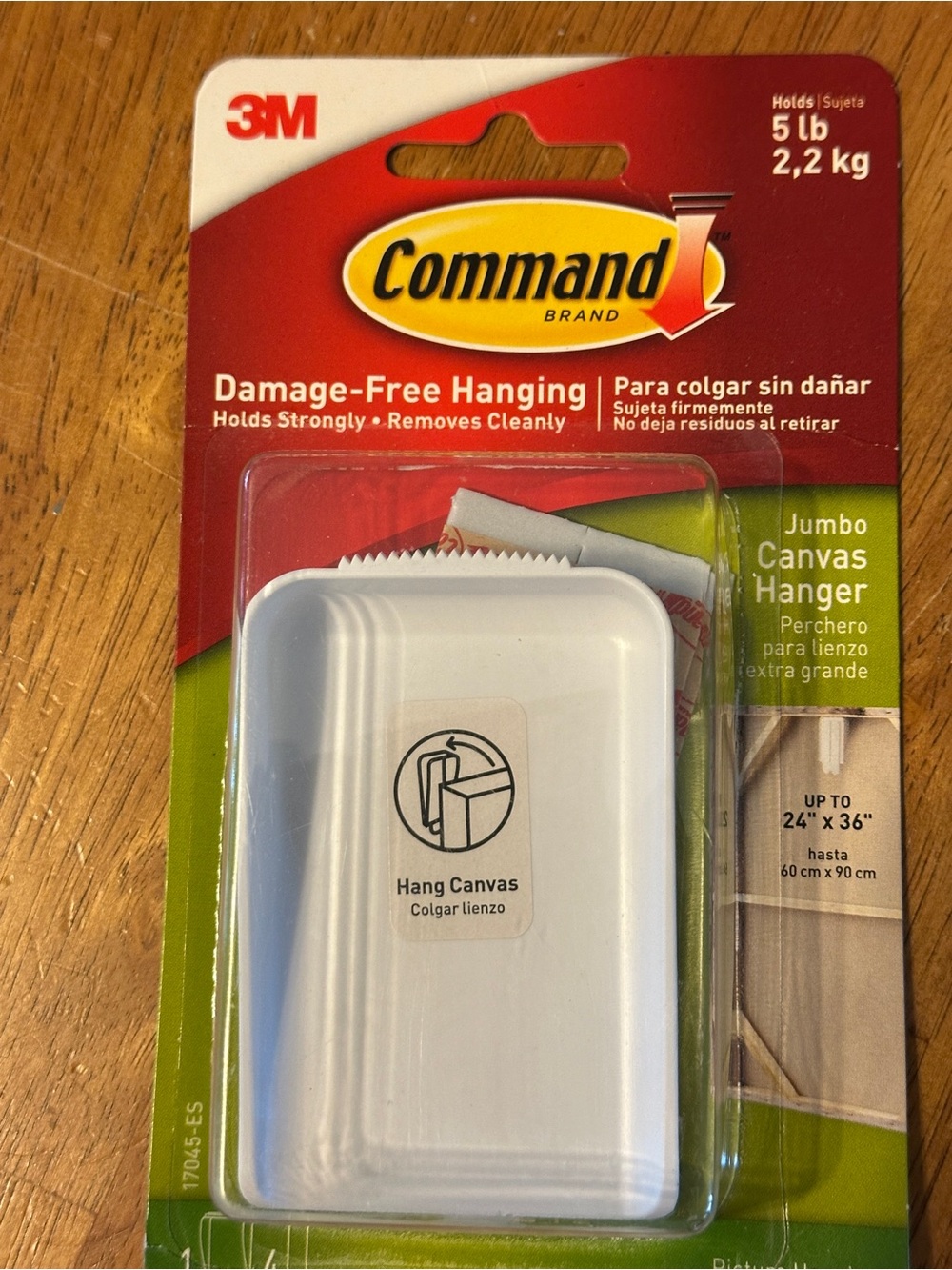 3M Command Jumbo Canvas Hanger (Model 17045-ES)